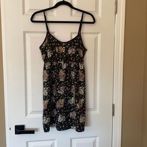 Floral black spaghetti strap UO dress